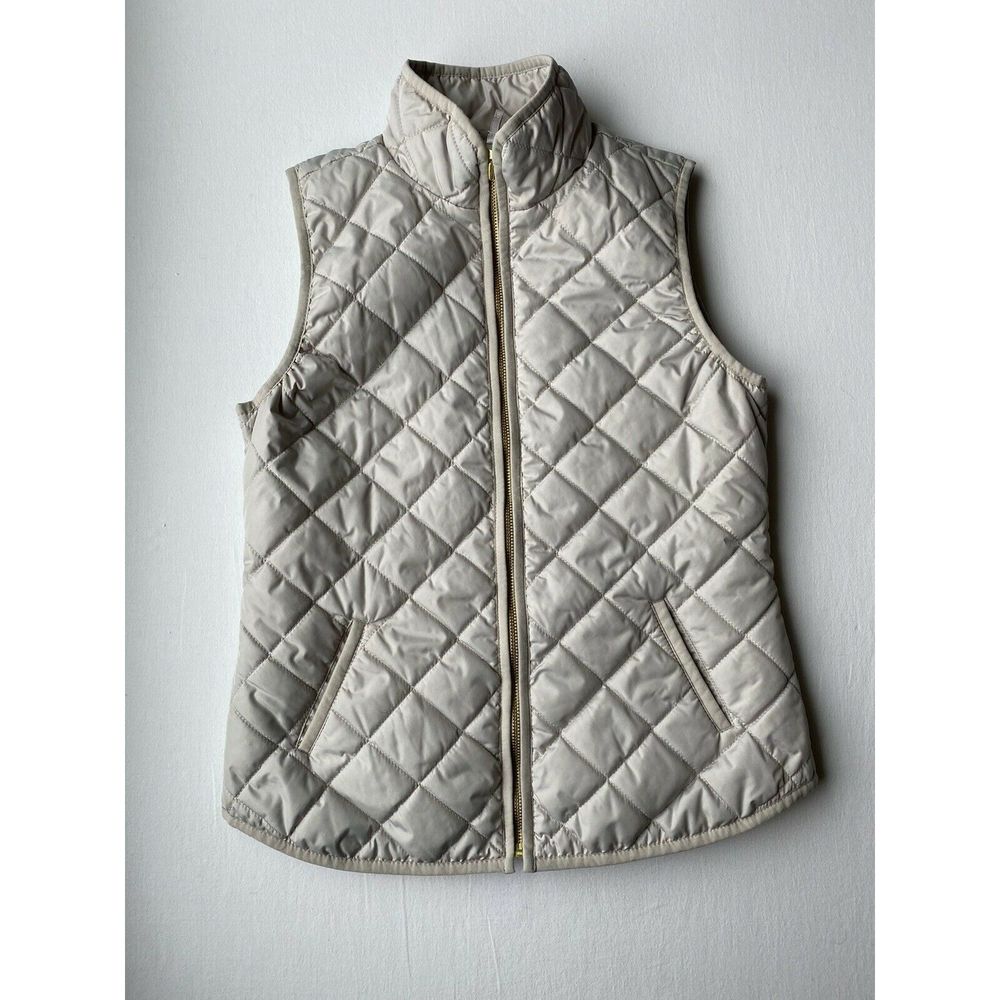 Quilted Puffer Vest Beige Old Navy XS
